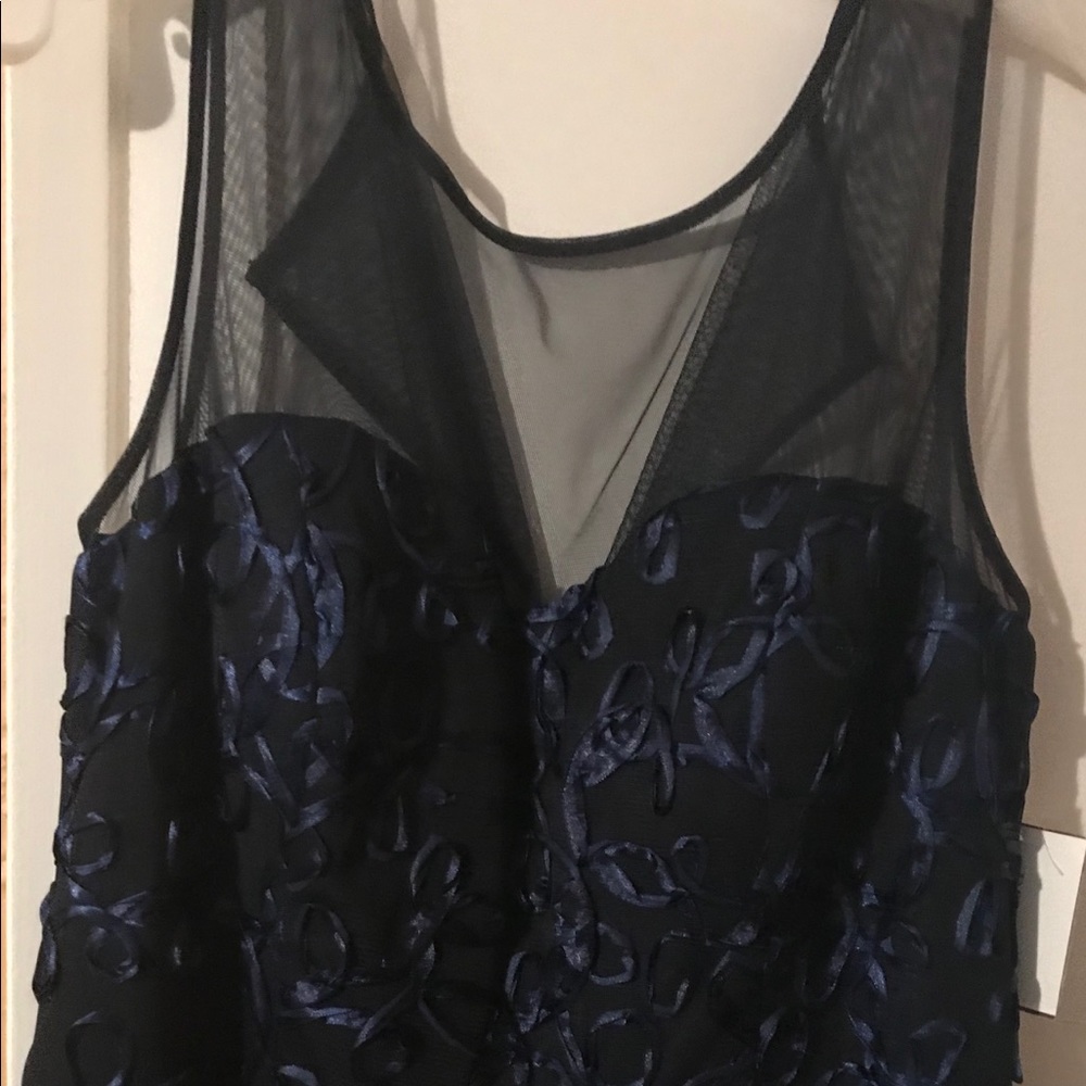 Chiffon high neck gown with ladder back detail